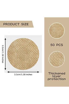 Amviner Lot de 100 cache-tétons pour homme, beige, beige