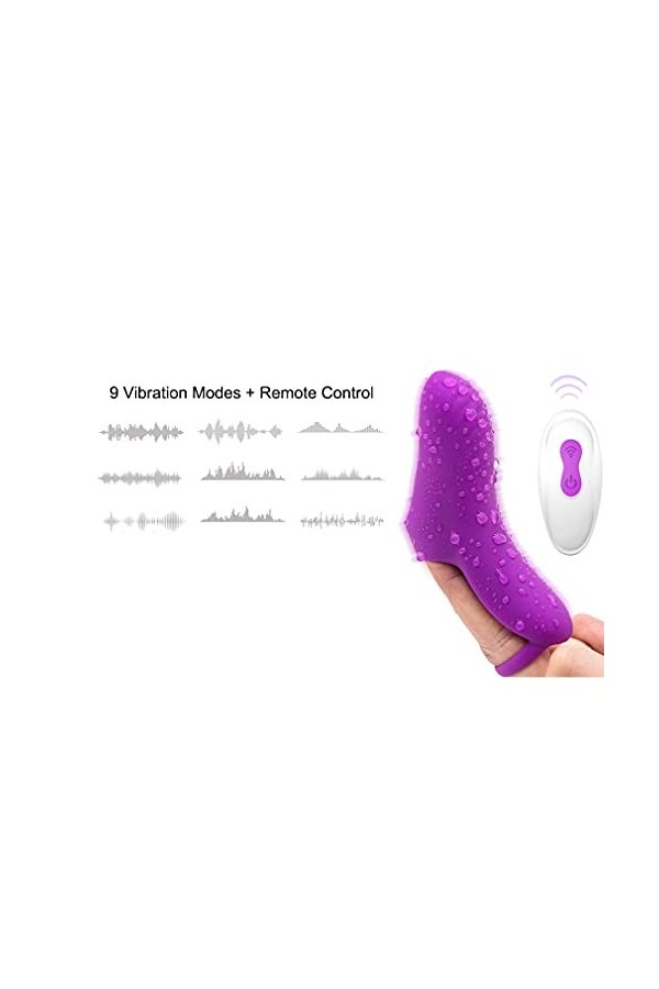 Døigt Vibrant śéxuél Doigt Vibrateur Ｄóｉgt Ｖîbｒａnt Ｓëxｕêl Clìtｏriｄìen Ｓtìmūlāteur pour Ｃoūple Ｆemme Ｓilicóne,Fiｎger Ｖìbrｏmāｓs