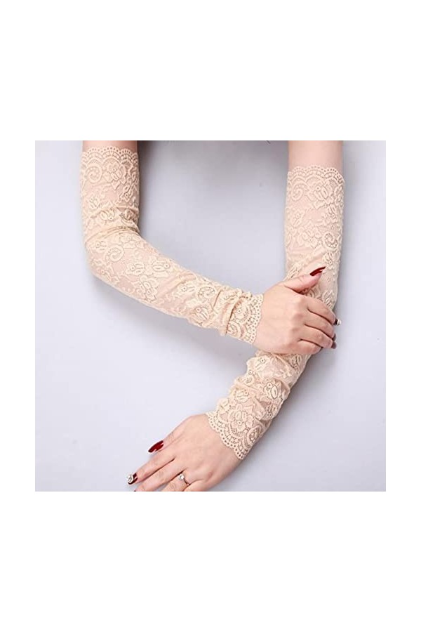 COOKOE Mitaines élastiques Lolita gothiques en maille et dentelle - Accessoires de robe pour femme - Manchettes sexy