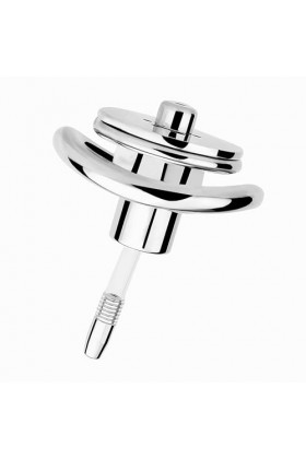 Mini outil de massage professionnel en acier inoxydable avec tuyau en silicone,Argent,55mm