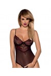 Obsessive body ouvert femme, noir/bordeaux ouvert, S-M