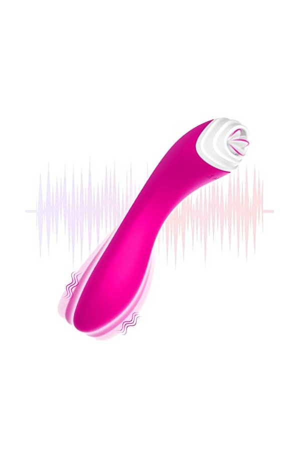 Doigt Vibrateur Clitoridien Massage Vìbrante pour Femme Vìbro-Masseur clitoridien Suceur Stimulateur Point g et Sein Puissant