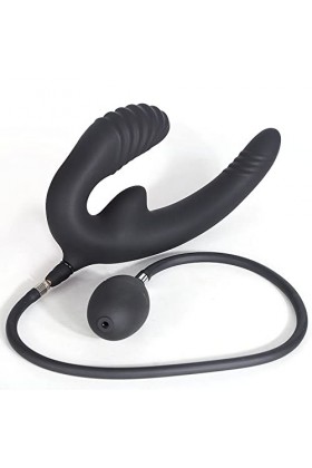 GAOSJX Long Gonflable en Silicone Noir étanche