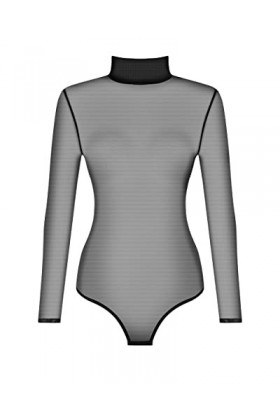 Obsessive Body Sexy Transparent B136 Teddy, Noir,XS-S
