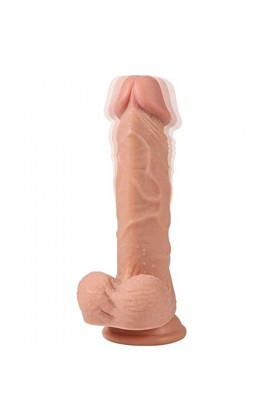 YUEGOO Cô?Șộlạdôr Vībrādőr de Silicô?ạ P?Ra de D?Ble Capa, 21C? Vībrāciőñ ?ạșạjęạdőr de 20 Frec?E?Cias Ręạlīstạ Pęñę Çőck D??