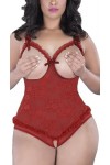 Lingerie grande taille pour femme sexy Body Teddy Noir - bleu - 3X-Large