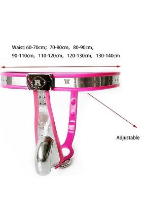 Grand équipement de massage en acier inoxydable en silicone souple rose, taille réglable,Rose,90/100cm