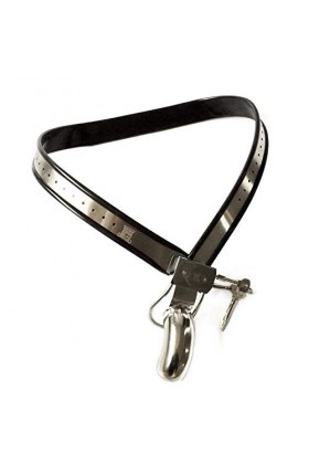 Masseur de relaxation en métal avec serrure et ceinture en silicone taille réglable,Noir,120/130cm