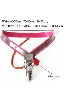 Ceinture en silicone imperméable imperméable rose rose avec outils de massage en métal réglables,Rose,120/130cm