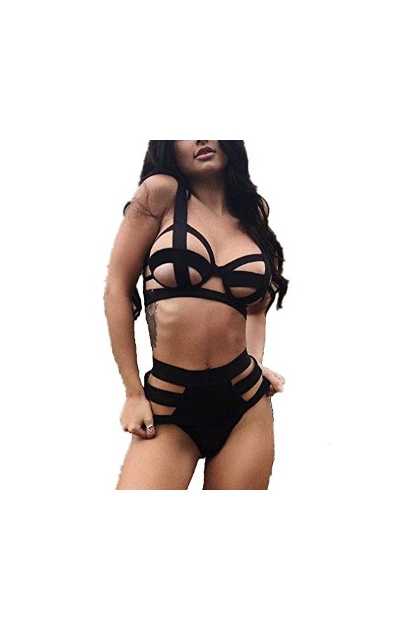 FONDBERYL Sexy Femmes Robe Nuisette Babydoll sous Vetements en Dentelle Lingerie Sexy Brassiere Culotte Styles Nombreux Trans