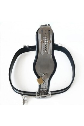 Masseur de taille en acier inoxydable avec serrure et taille réglable,Noir,130/140cm