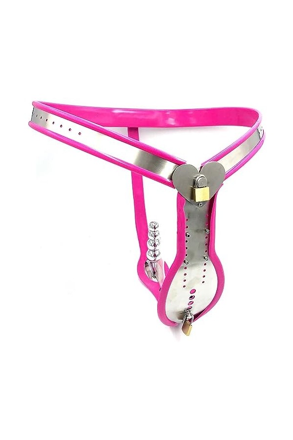 Ceinture en silicone rose masseur professionnel, matériau métallique, taille réglable,Rose,130/140cm