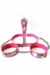 Bracelet de relaxation en silicone rose taille réglable masseur de relaxation en métal,Rose,60/70cm
