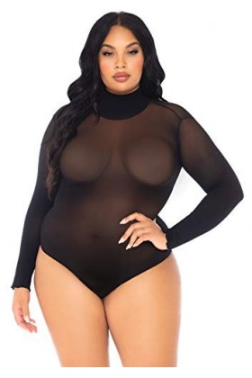 Leg Avenue Body Opaque à Col Cheminée/Manches Longues 1 Unité