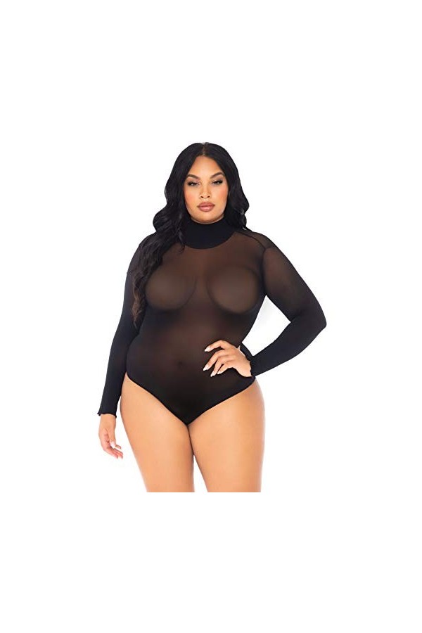 Leg Avenue Body Opaque à Col Cheminée/Manches Longues 1 Unité