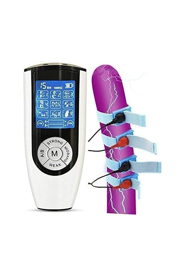 Extension de Péňis Masculin Agrandissement de Choc Électrique Ensemble de Séxé de Stimulation Électrique