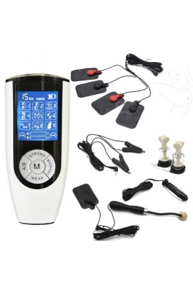 Électrostimulateur Musculaire pour le Massage, Pinces réglables à chaîne, Patch, Électrique Ensemble De électro stimulation