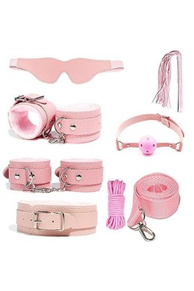 ZZFLSM SM Sex Supplies Ensemble de Sept pièces de Jouets for Femmes Adultes Les Couples Jouent en Peluche Bouche Plug Alterna