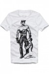 HAIT Gay Lovers T-Shirt Tom of Finland Lads Master Servant BDSM Leather Fetish White