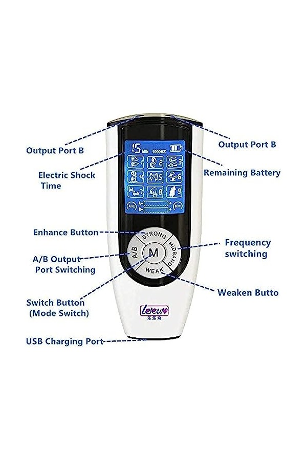 Extension de Péňis Masculin Agrandissement de Choc Électrique Ensemble de Séxé de Stimulation Électrique