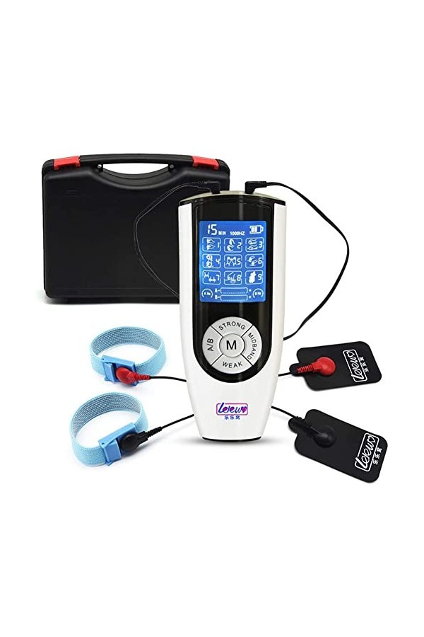 WJE Électrode Autocollant Choc Électrique Adulte Jouet Homme Anneau Double Contrôle Double Sortie Hôte Fort Sexy Jouets