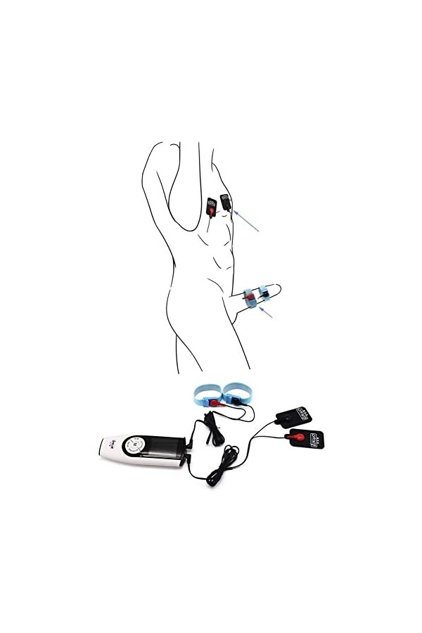 WJE Électrode Autocollant Choc Électrique Adulte Jouet Homme Anneau Double Contrôle Double Sortie Hôte Fort Sexy Jouets