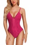 EVELIFE Body Dentelle Femme Lingerie Sexy Coquine Hot Profond V Une Pièce Teddy Lingerie Sous-Vêtements Entrejambe à Pression