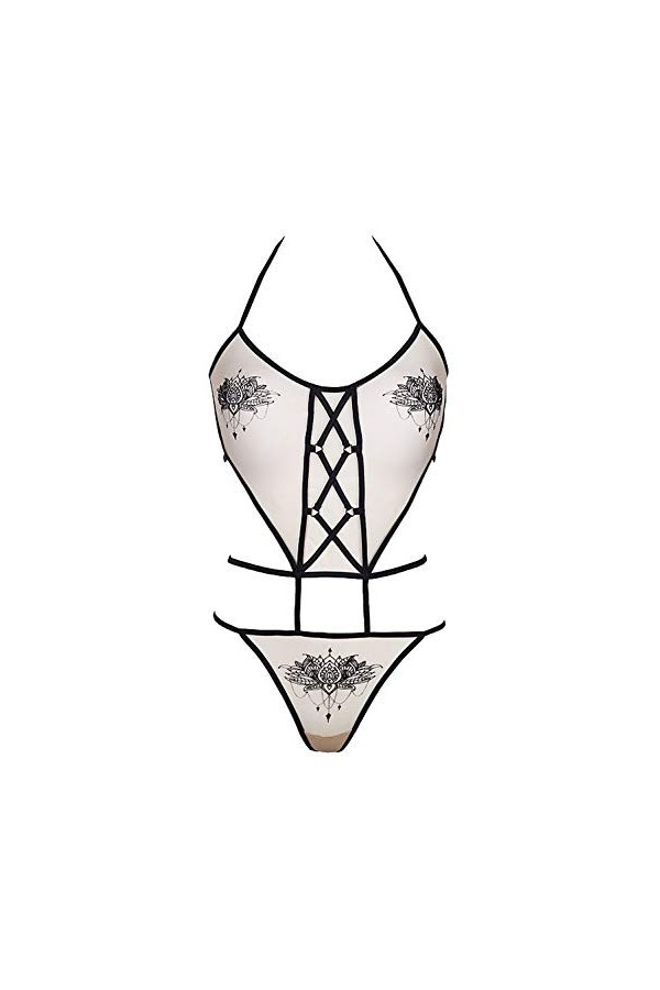 Axami Body pour femme avec col noué. - Beige - 44