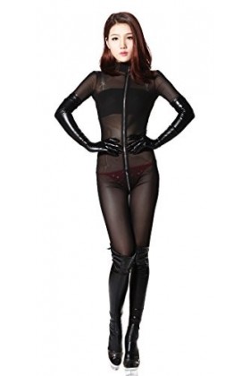 LinvMe Sexy Women See Through Bodystocking Mesh Bodysuit Sheer XXL