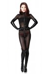LinvMe Sexy Women See Through Bodystocking Mesh Bodysuit Sheer XXL