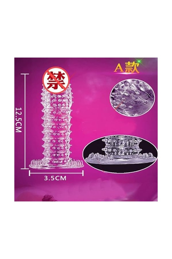 Gaine Penien réaliste Manchon de verrouillage pour homme Penis Crystal Manchon de pénis pour hommes Thread Extension Cock Sle