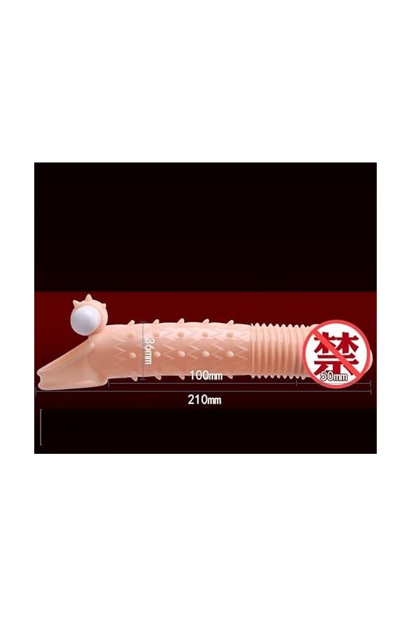 Transparent Extenseur Penien Préservatif masculin Extenseur de pénis en silicone liquide médical Pénis de simulation évolutif