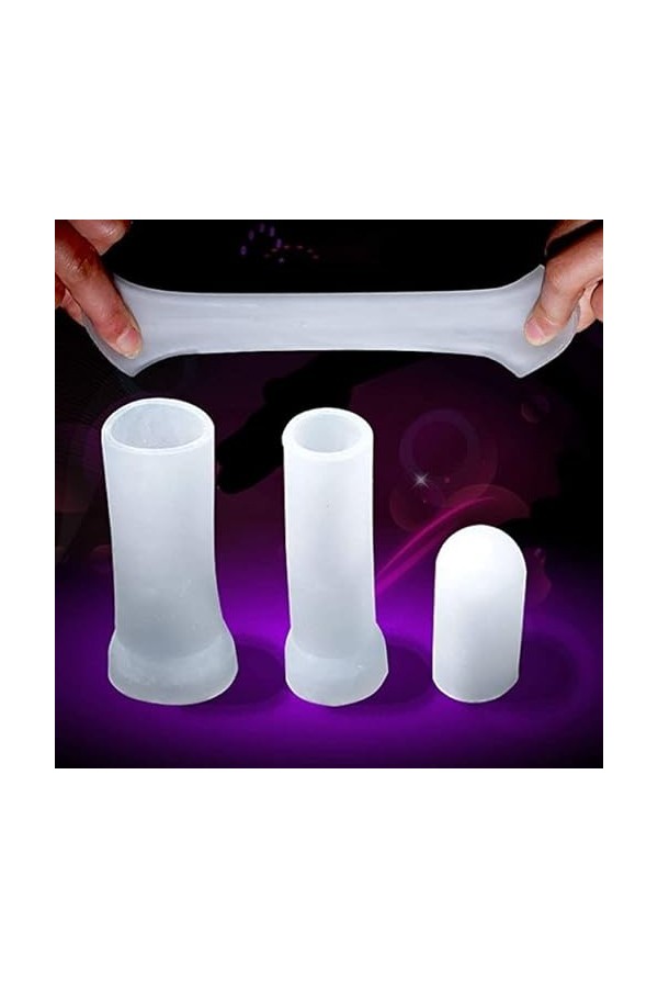 Transparent Extenseur Penien Préservatif masculin Extenseur de pénis en silicone liquide médical Pénis de simulation évolutif