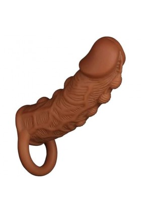 FURLOU Gaine de pénis Gaines Gaine prolongateur à gros gland realiste retardant éjaculation Housse retarder/A/XL