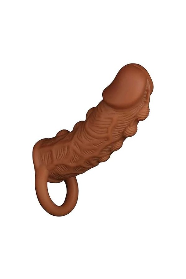 FURLOU Gaine de pénis Gaines Gaine prolongateur à gros gland realiste retardant éjaculation Housse retarder/A/XL