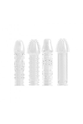 BYBAGS Gaine pour Extension de Pénis PréServatifs Masculins RéAlistes à Grosses Particules Le Silicone Souple à Double Bouche