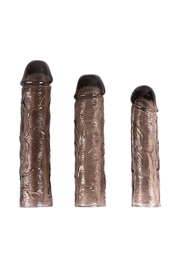 EsHals Pénis Extenseur de Manche Préservatif Pour Hömme Retard Rehausser Gaine Réaliste Renfort de Membranesensation de Peau