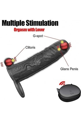 - Enorme Vibrating Gaines Pour Péņę Ś-Éxes Toyes Femme Realiste Retardant Éjaculation Housse de Péņę Manche Extensionk Sleeve