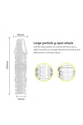 EmyjaY Réaliste P-Êňis Extenseur Plaisir Couple Manchon de Pour Hommes Thread Extension Cock Sleeves Dick Sock Préservatifs R