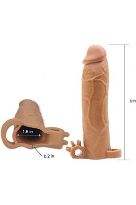 EmyjaY Stimulateur Point G Manchon de Verrouillage Pour Homme Penis Crystal Manchon de Pour Hommes Thread Extension Cock Slee
