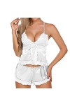 Angelof Nuisette Dessous Coquin 2 Sets Dentelle Bodydoll V-Neck Dentelle DéTails Pyjamas Lingerie Sexy Femme Erotique Coquine
