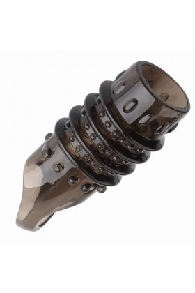 EmyjaY Manches Extender Cristal Silicextension de Šëxe Allongé Cock Agrandisseur Préservatif Gaine Retarder L Éjaculation Jo