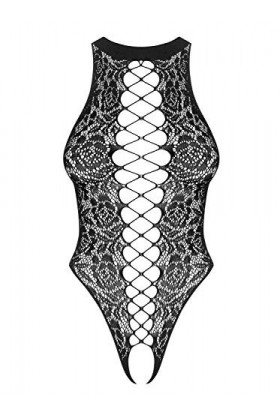 Obsessive Femme Body Combinaison Sexy B129 Body, Noir,XL-2XL