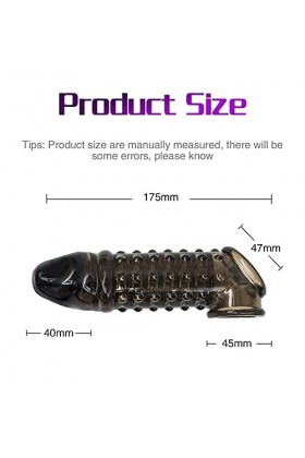 EmyjaY P-Êňis Extenseur Pour Homme Préservatif de Flirt Réaliste En Silicpour Hommes Augmenter Le Délai Et Multifonction Coup