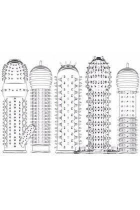 MayNuo X En Silicmanchon de Pour Hömmés, Manchon de Extension de Filetage Côck Manches Dick Sock Préservatifs Réutilisables P