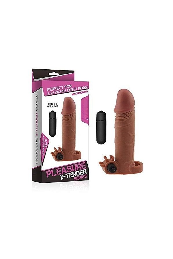 17cm Gaines Pour Pénis Extenseur Masculin PréServatif MéDical De Vibration En Silicone Liquide Les Particules Ultra
