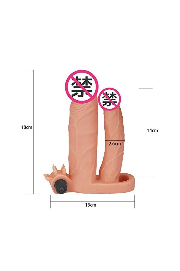 Condom Extender Realiste Pé??? Manchon de verrouillage pour homme Penis Crystal Manchon de pénis pour hommes Thread Extension