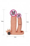 Condom Extender Realiste Pé??? Manchon de verrouillage pour homme Penis Crystal Manchon de pénis pour hommes Thread Extension