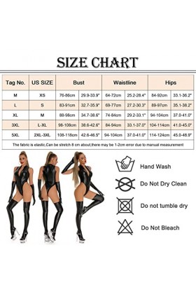 FEOYA Tenue Sexy Catsuit Ensemble Bodys Femmes en Cuir Sexy Gants et Bottes Hauteur du Genoux Combinaison Justaucorps Cuir Ve
