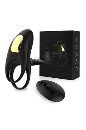 Anneau Pénis,Anneau pénienne vibrante en silicone avec 10 programmes de vibration, rechargeable et étanche,JG548